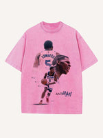 Anthony Edwards Print Round Neck T-shirt