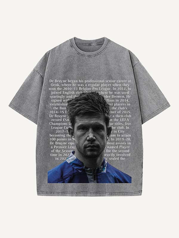 Kevin De Bruyne Print Round Neck T-shirt