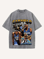 Carmelo Anthony Print Round Neck T-shirt