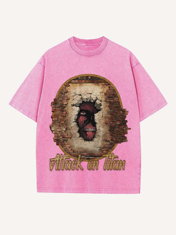 Attack on Titan Print Round Neck T-shirt