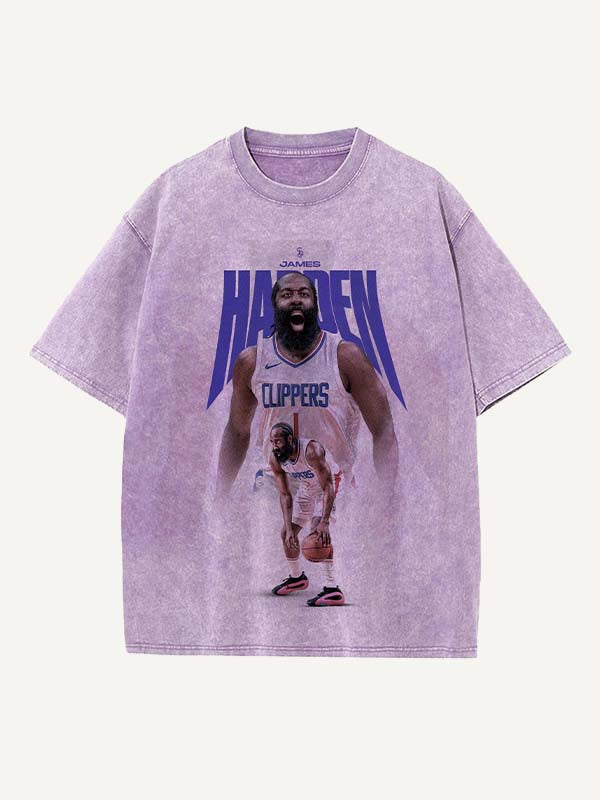 James Harden Print Round Neck T-shirt