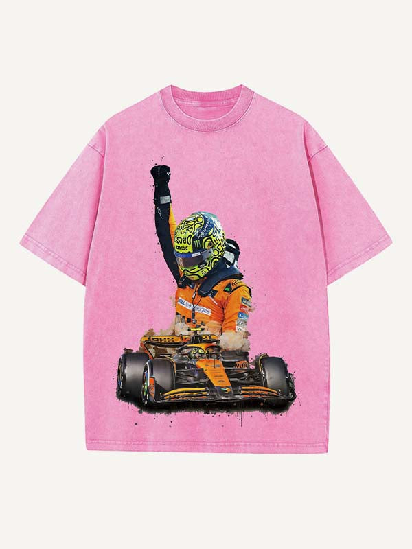 Lando Norris Print Round Neck T-shirt