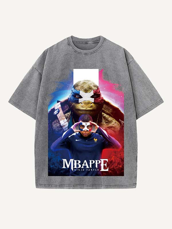 Kylian Mbappé Print Round Neck T-shirt