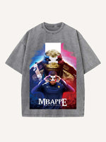 Kylian Mbappé Print Round Neck T-shirt