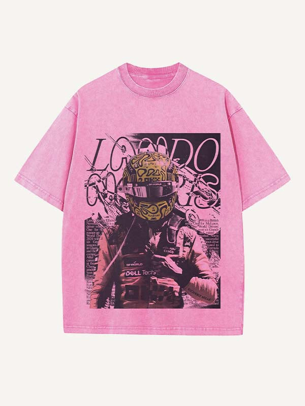 Lando Norris Print Round Neck T-shirt