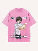 Code Geass Print Round Neck T-shirt