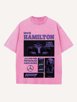 Lewis Hamilton Print Round Neck T-shirt