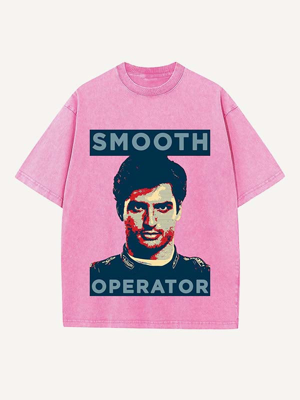 Carlos Sainz Print Round Neck T-shirt