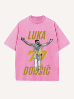 Luka Dončić Print Round Neck T-shirt