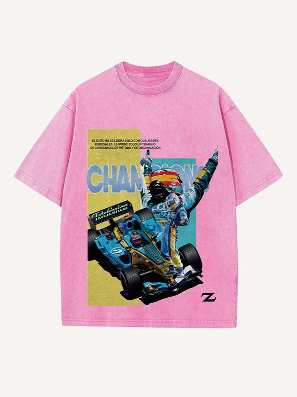 Fernando Alonso Print Round Neck T-shirt