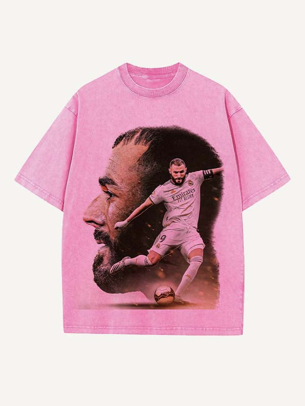 Karim Benzema Print Round Neck T-shirt