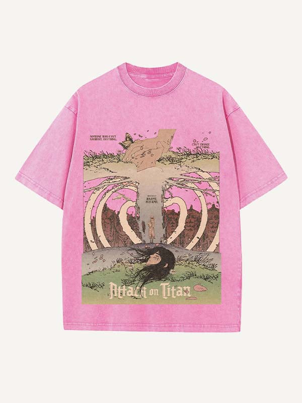 Attack on Titan Print Round Neck T-shirt