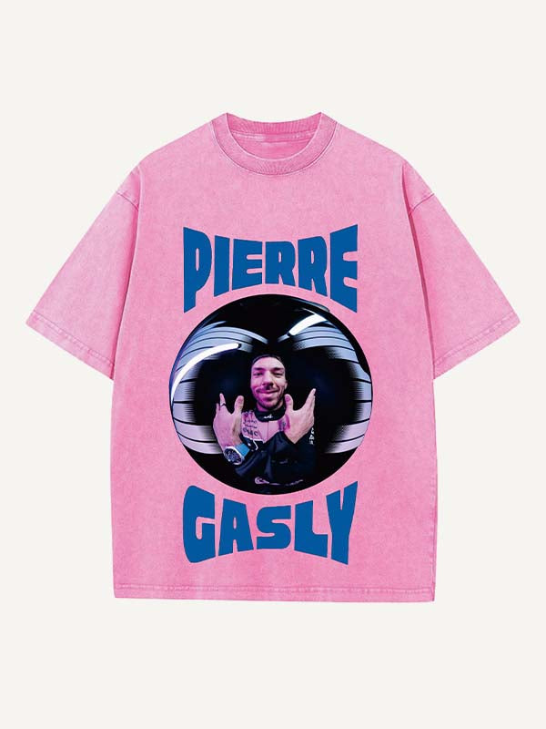Pierre Gasly Print Round Neck T-shirt
