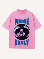 Pierre Gasly Print Round Neck T-shirt