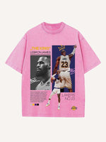 LeBron James Print Round Neck T-shirt