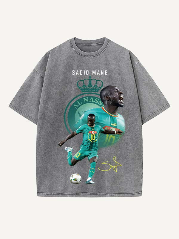 Sadio Mané Print Round Neck T-shirt