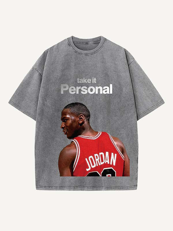 Michael Jordan Print Round Neck T-shirt