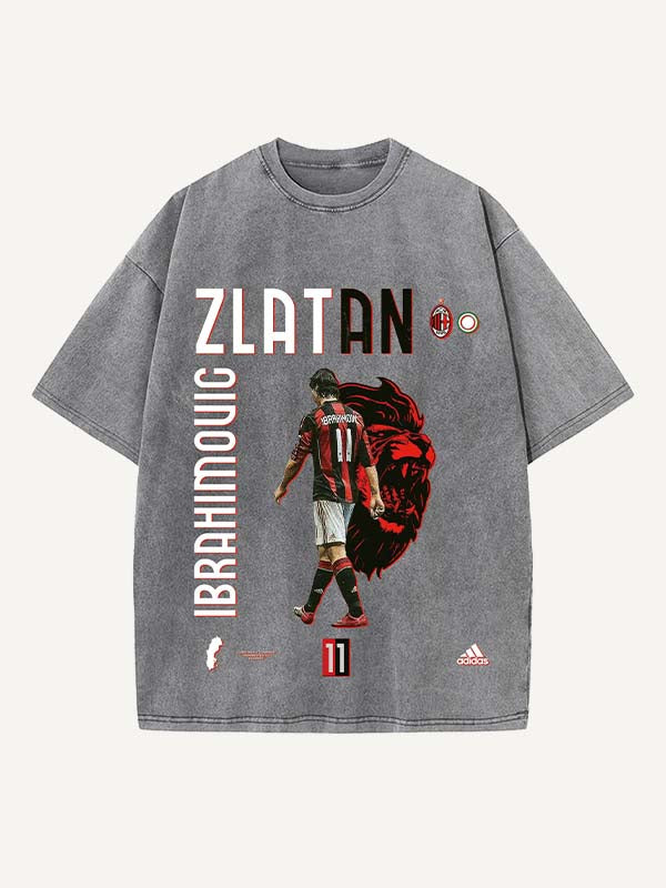 Zlatan Ibrahimović Print Round Neck T-shirt