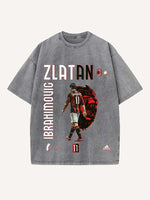 Zlatan Ibrahimović Print Round Neck T-shirt