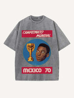 Pelé Print Round Neck T-shirt