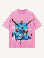 Erling Haaland Print Round Neck T-shirt