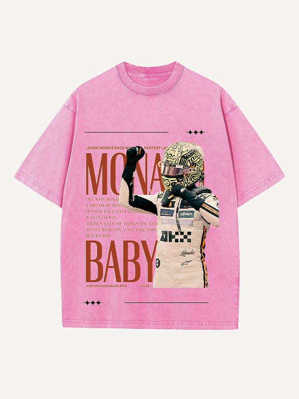 Lando Norris Print Round Neck T-shirt