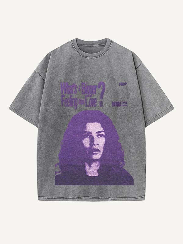 Euphoria Print Round Neck T-shirt