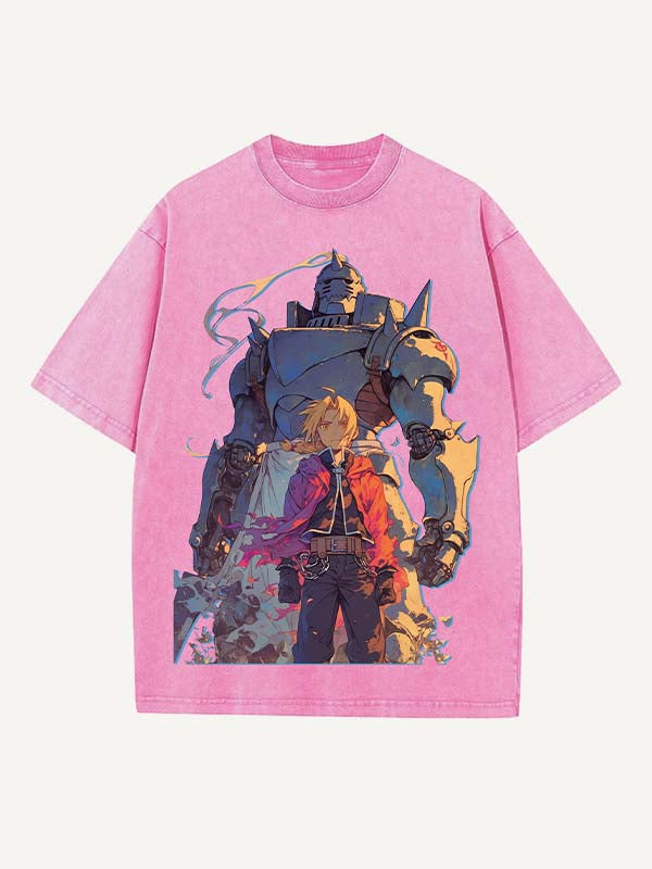 Fullmetal Alchemist Print Round Neck T-shirt