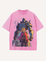Fullmetal Alchemist Print Round Neck T-shirt