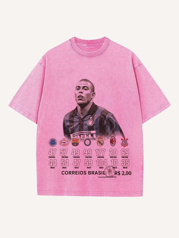 Ronaldo Print Round Neck T-shirt