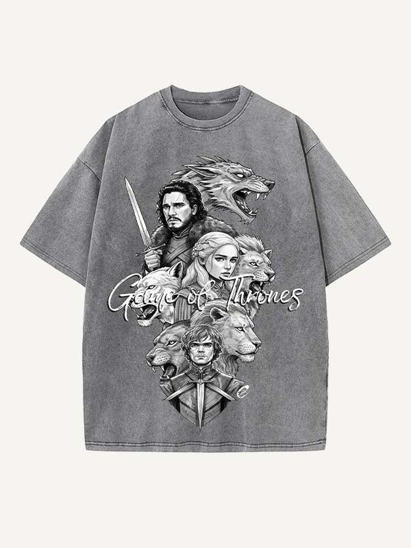 Game of Thrones Print Round Neck T-shirt
