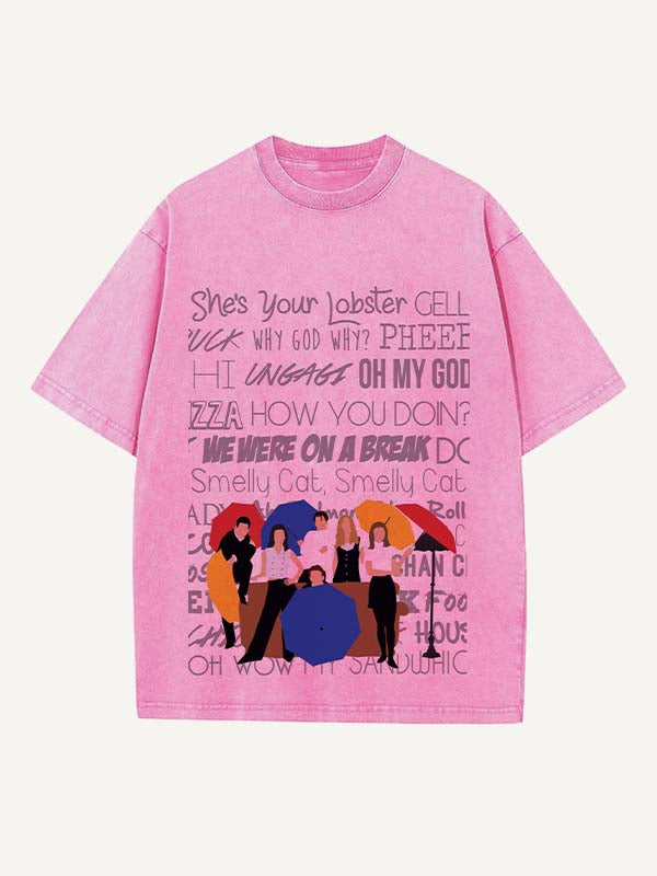 Friends Print Round Neck T-shirt