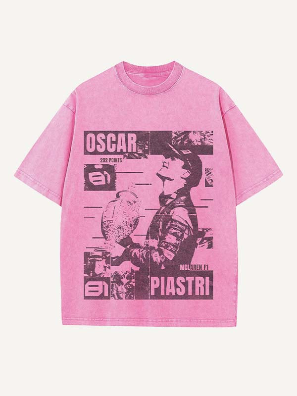 Oscar Piastri Print Round Neck T-shirt