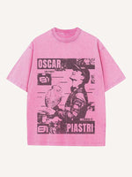 Oscar Piastri Print Round Neck T-shirt