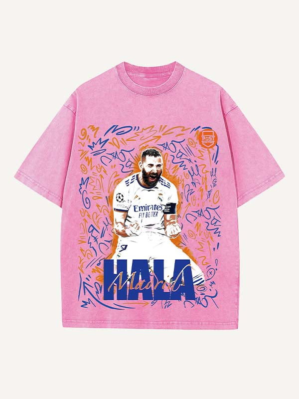Karim Benzema Print Round Neck T-shirt