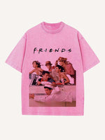 Friends Print Round Neck T-shirt