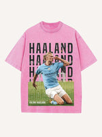 Erling Haaland Print Round Neck T-shirt