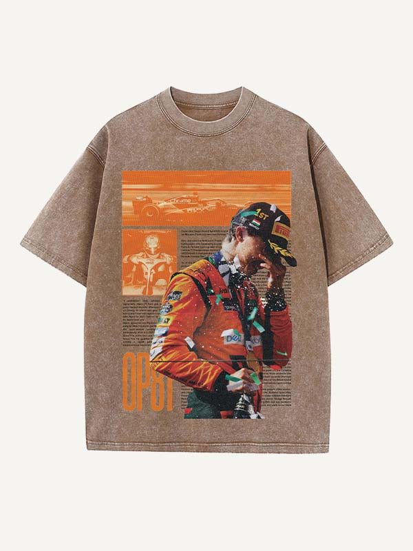 Oscar Piastri Print Round Neck T-shirt