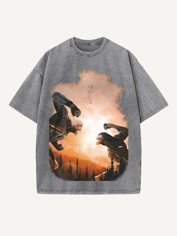 Attack on Titan Print Round Neck T-shirt
