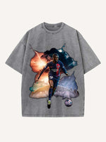 Ousmane Dembélé Print Round Neck T-shirt