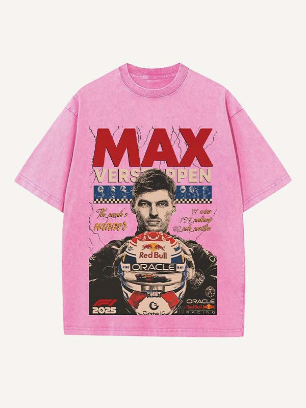Max Verstappen Print Round Neck T-shirt