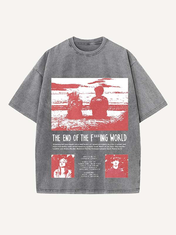 The End of the Fxxxing World Print Round Neck T-shirt
