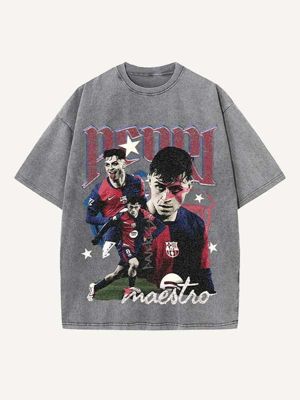 Pedri Print Round Neck T-shirt