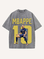 Kylian Mbappé Print Round Neck T-shirt