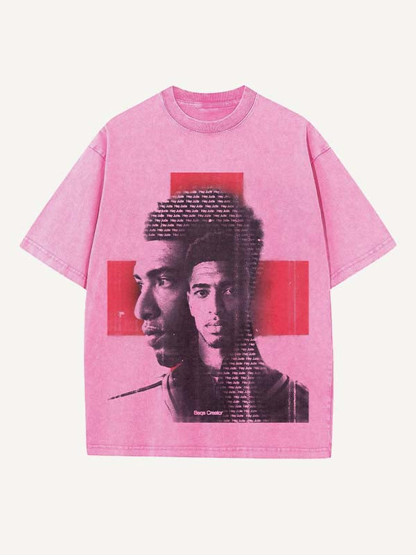 Jude Bellingham Print Round Neck T-shirt