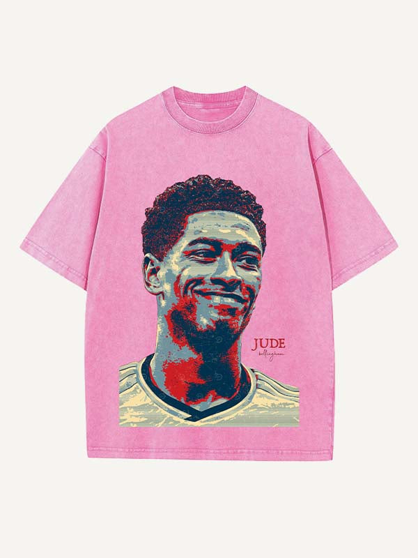 Jude Bellingham Print Round Neck T-shirt