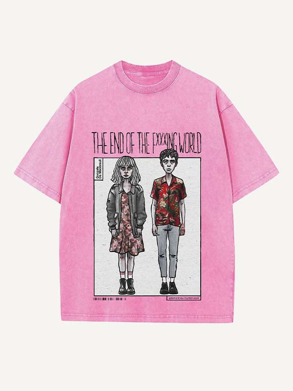 The End of the Fxxxing World Print Round Neck T-shirt