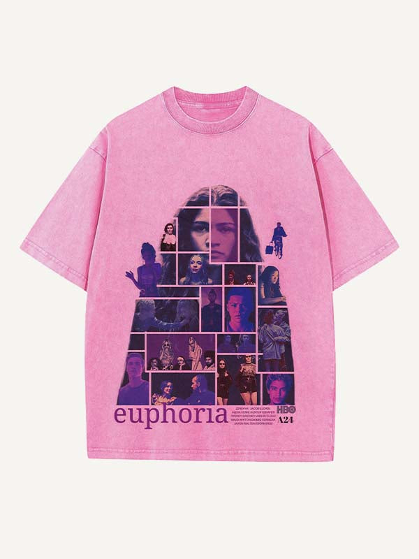 Euphoria Print Round Neck T-shirt