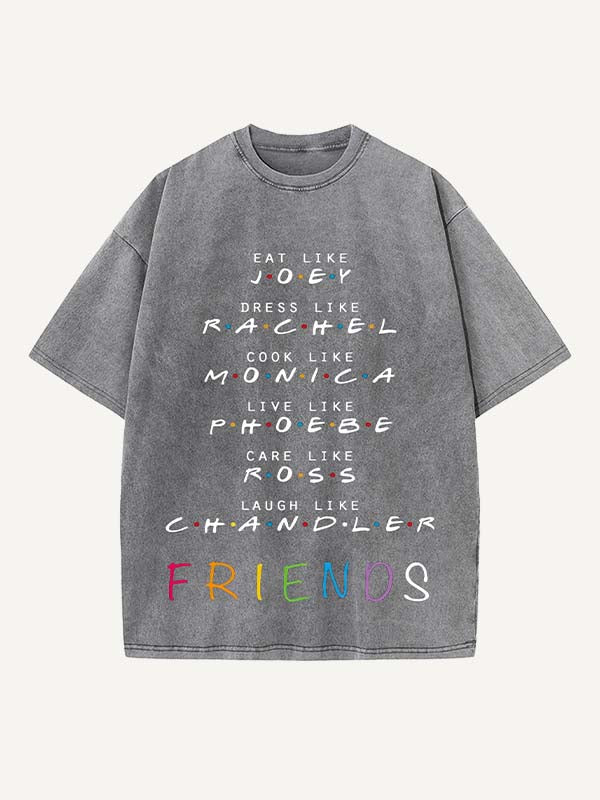 Friends Print Round Neck T-shirt