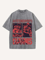 Giannis Antetokounmpo Print Round Neck T-shirt